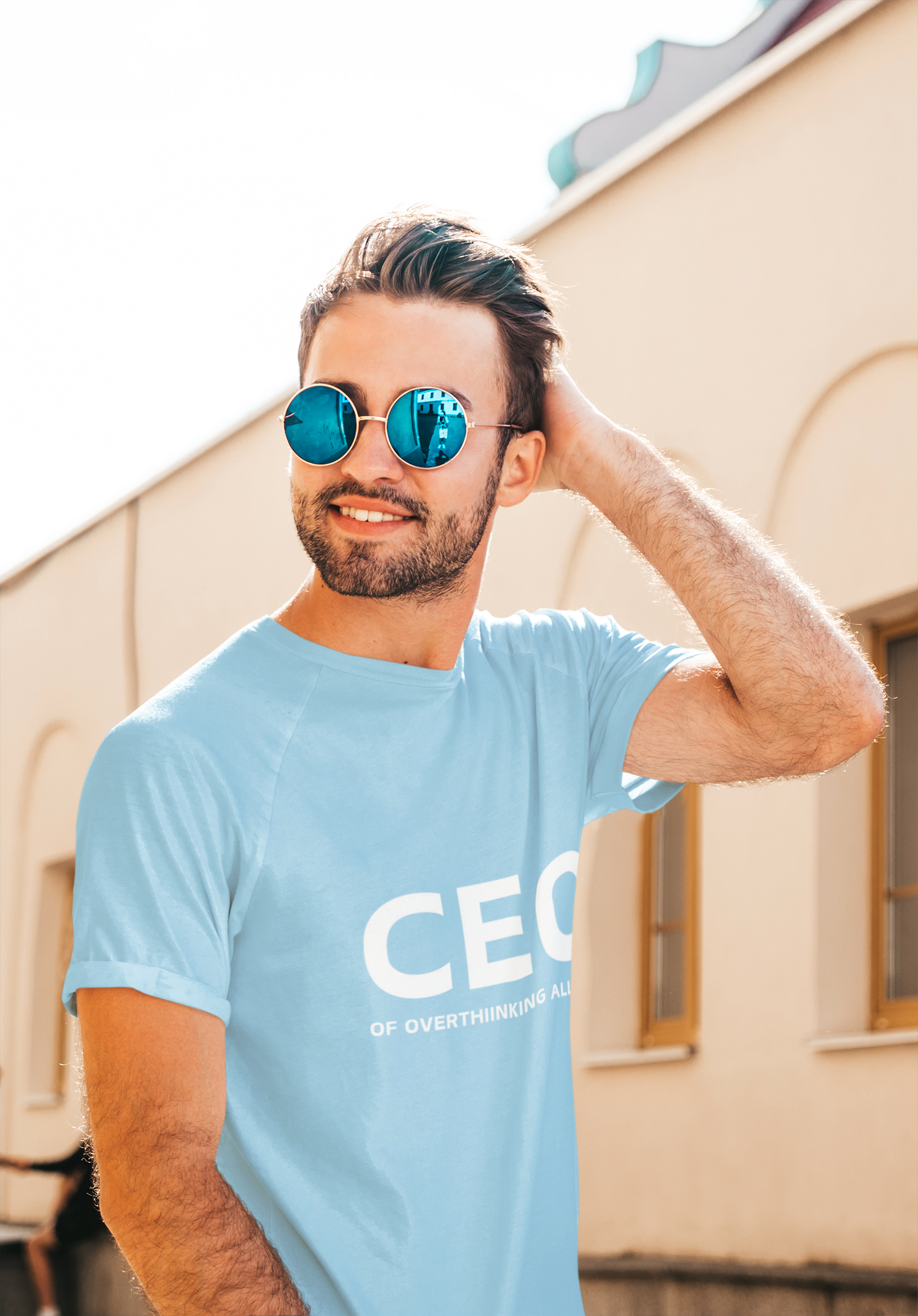 CEO Of Overthinking All Day Unisex Pure Cotton T-Shirt