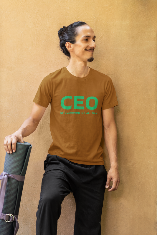 CEO Of Overthinking All Day Unisex Pure Cotton T-Shirt